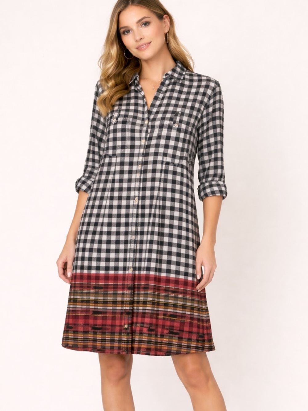 Roller Rabbit Selma Plaid Shirt Dress Size Medium